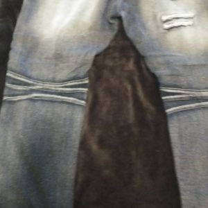 Distressed denim jeans never worn didn't fit right